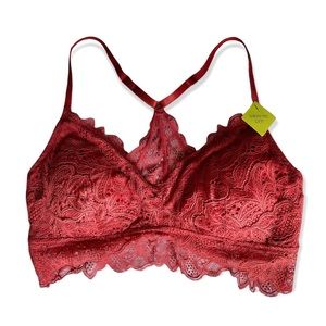 Burgundy Lace Bralette